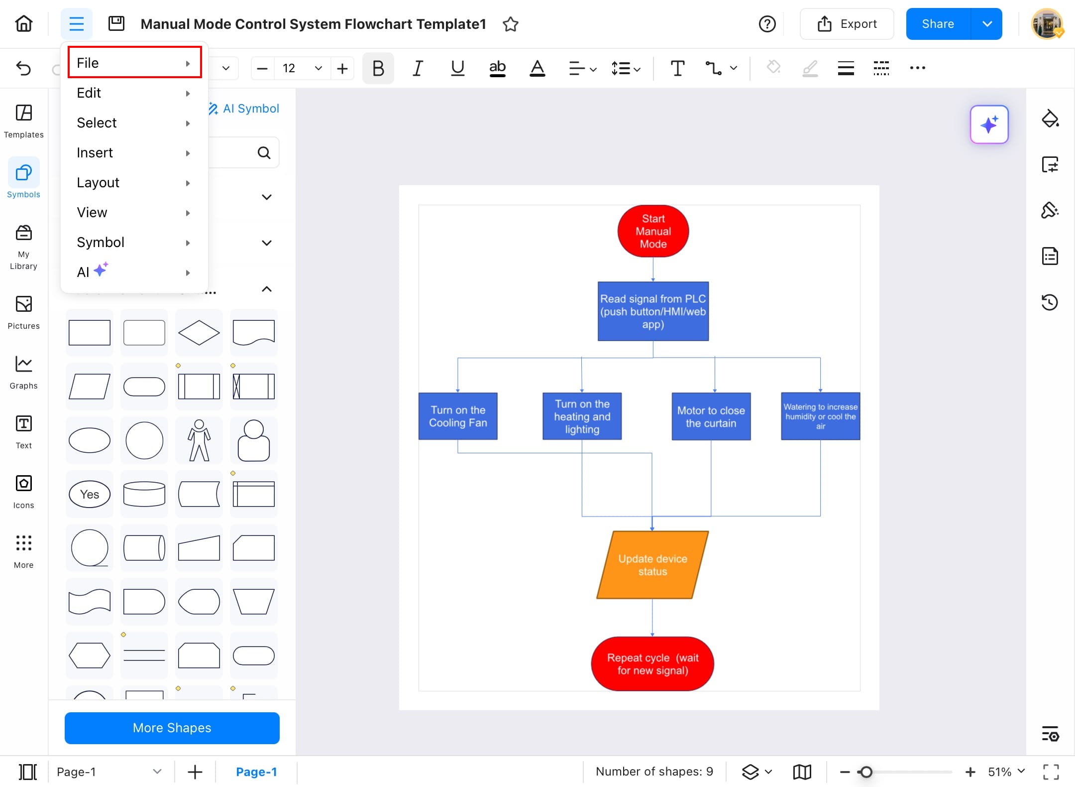 edrawmax file option
