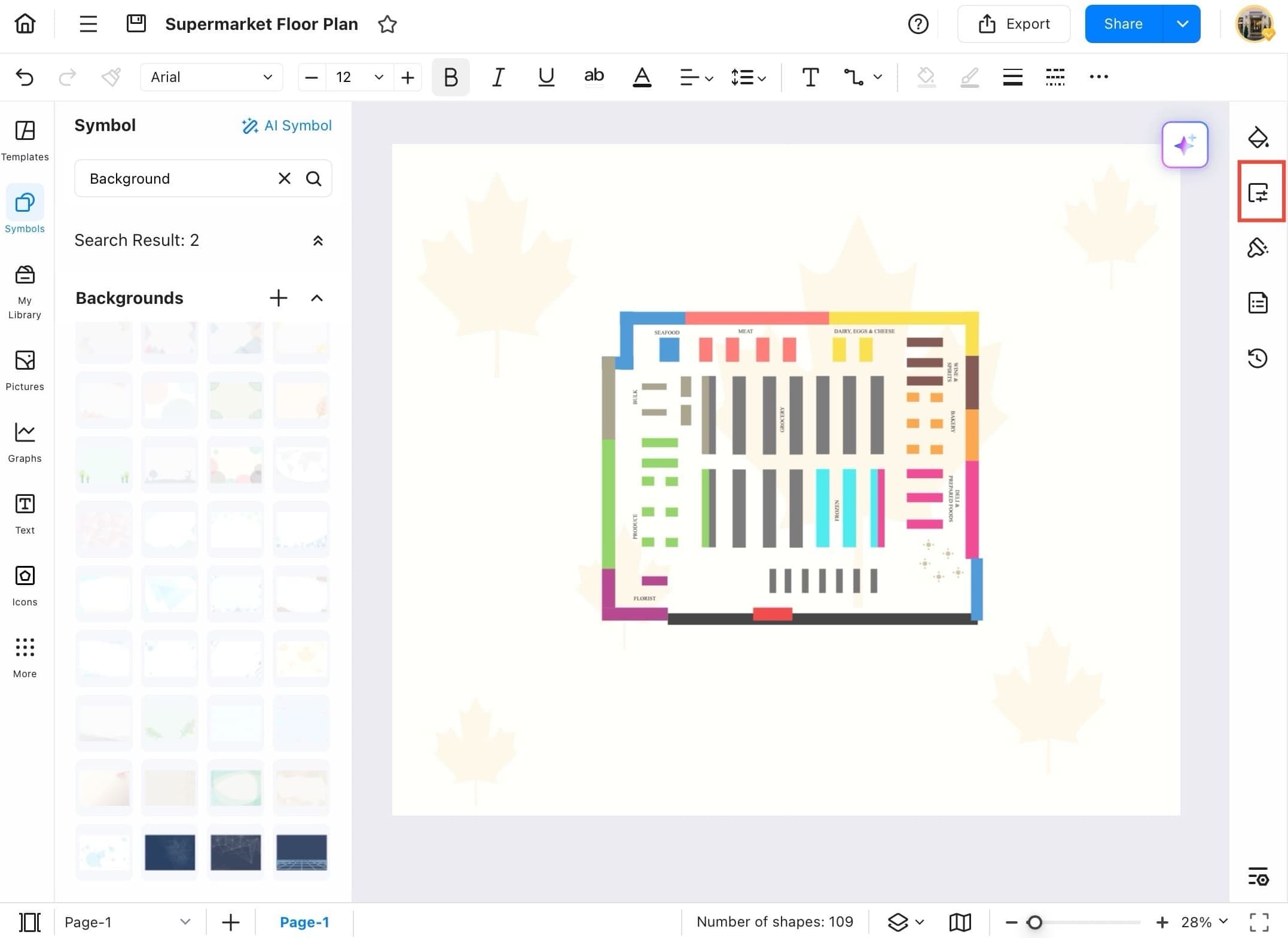 edrawmax background customization