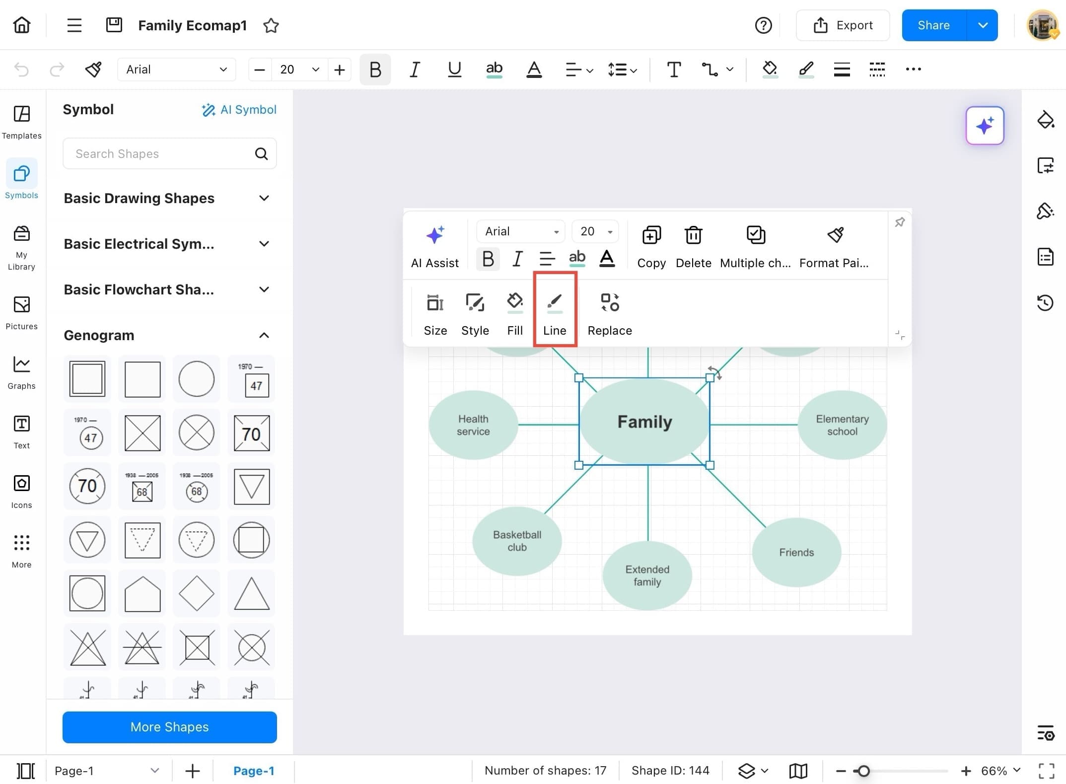 edrawmax floating toolbar