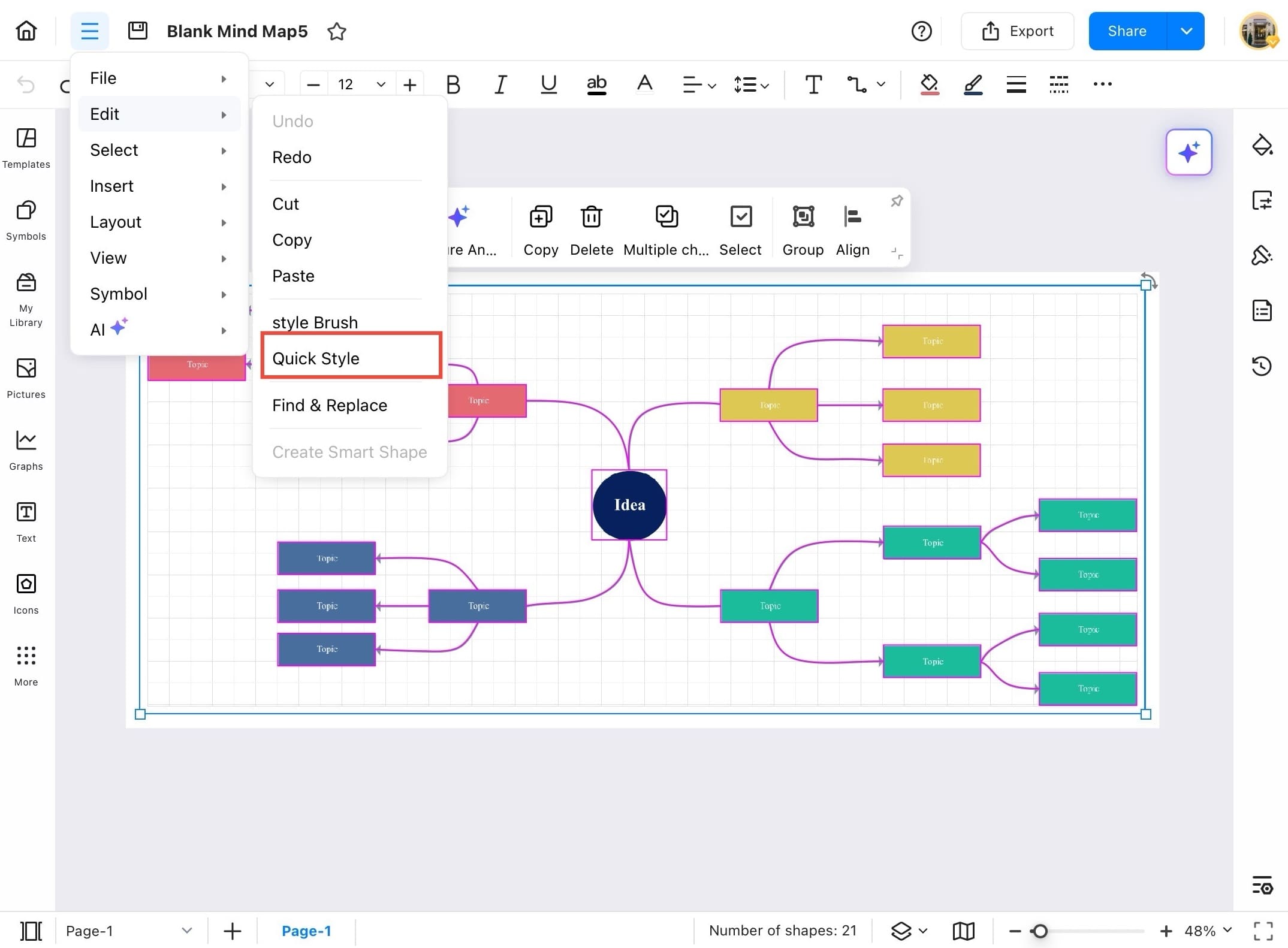 edrawmax diagram customization