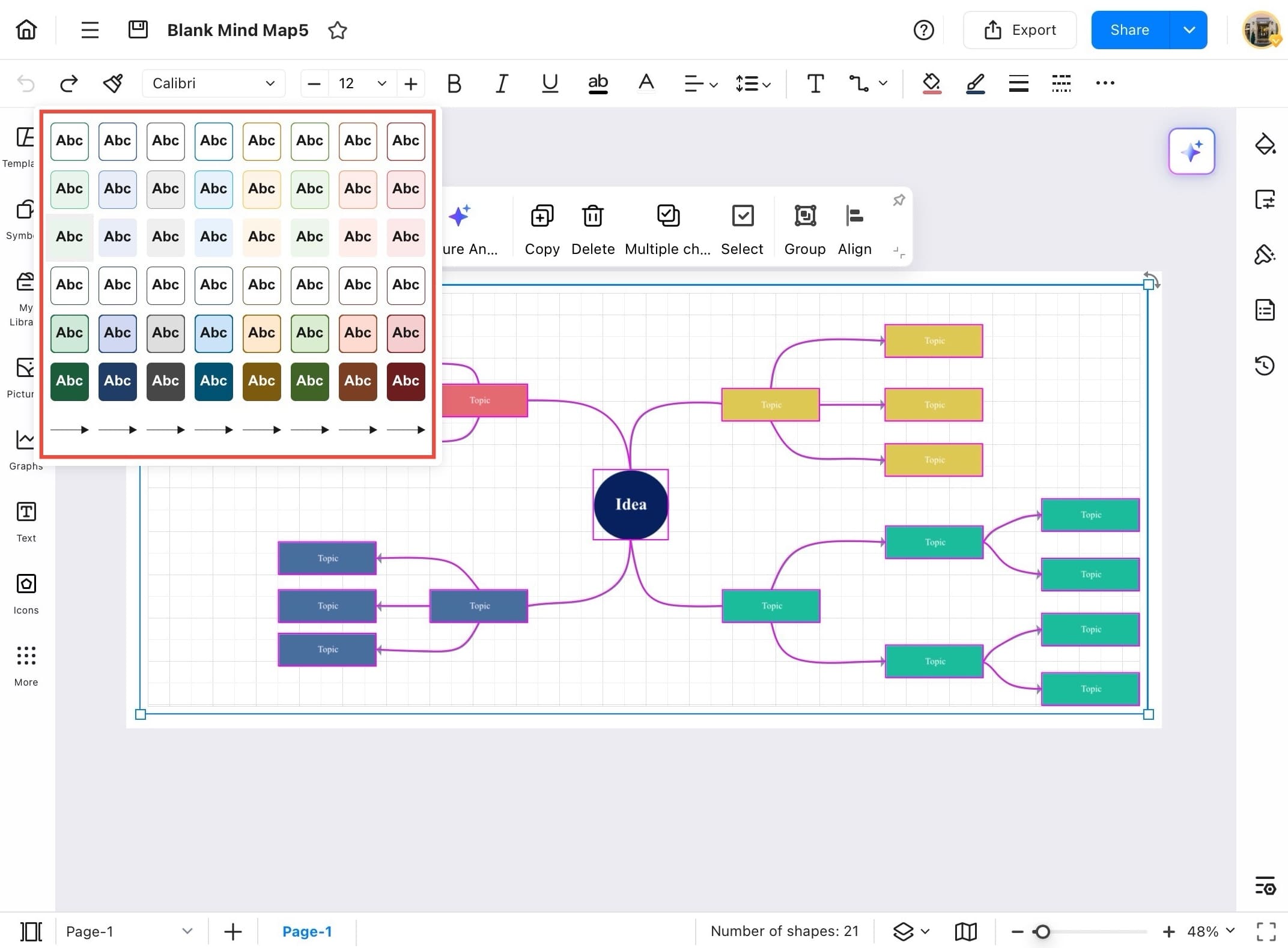 edrawmax diagram color customization