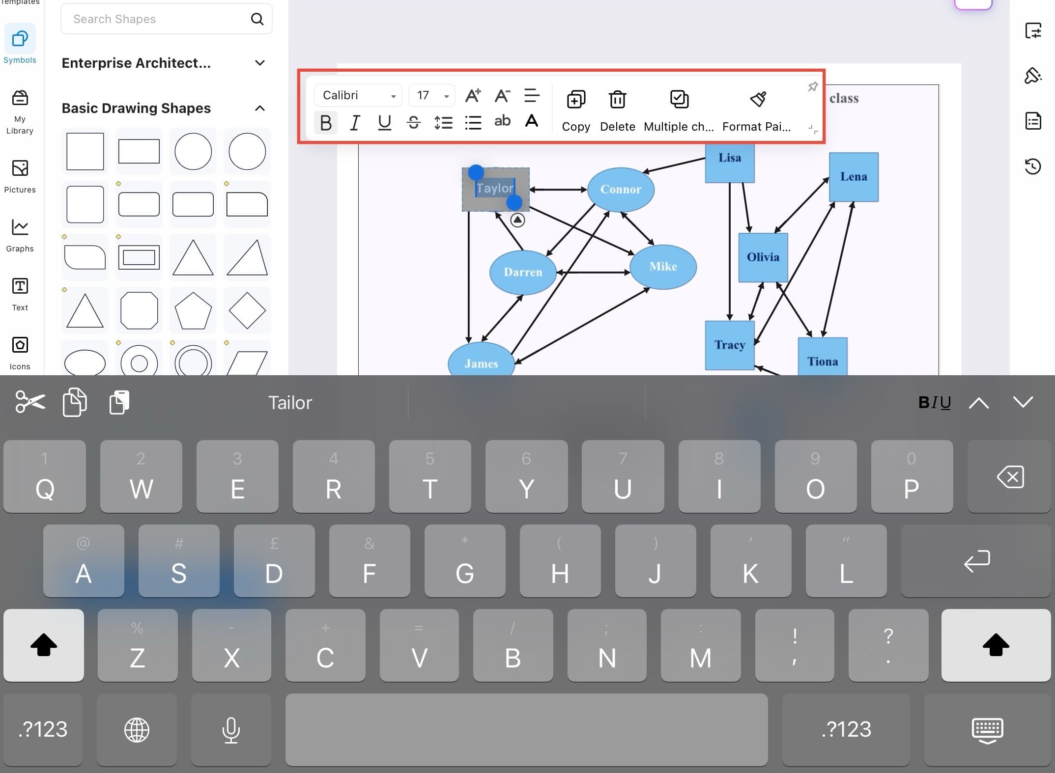 edrawmax floating toolbar