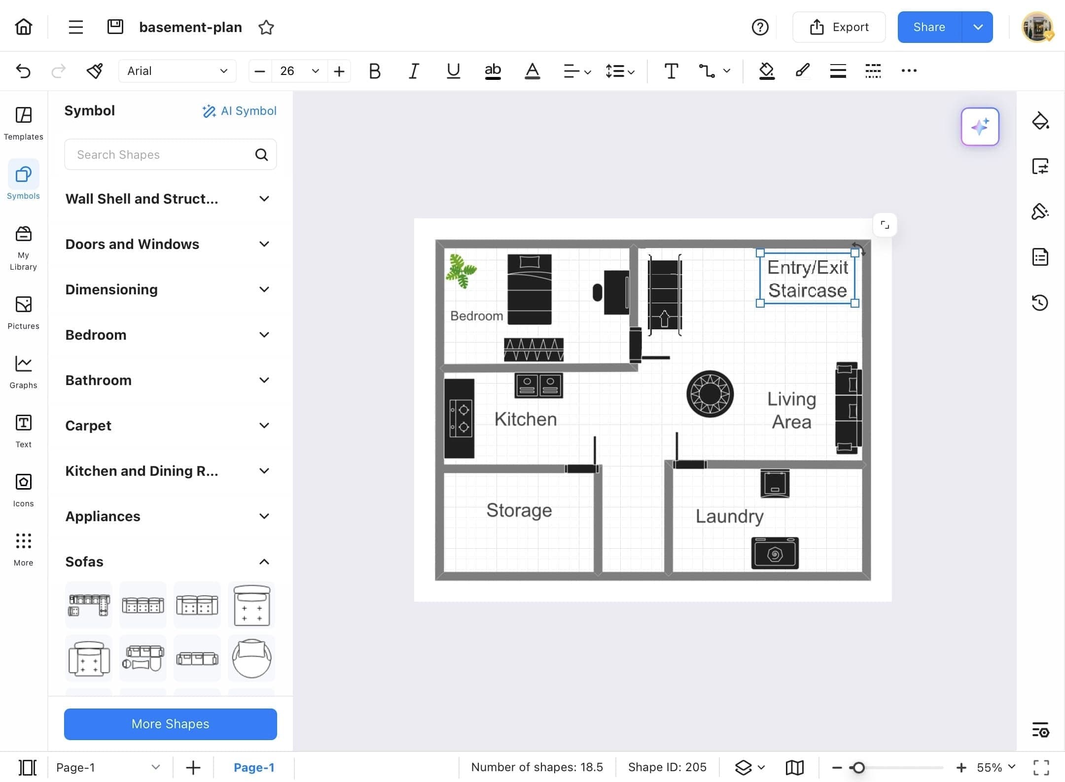 edrawmax shapes ungrouped