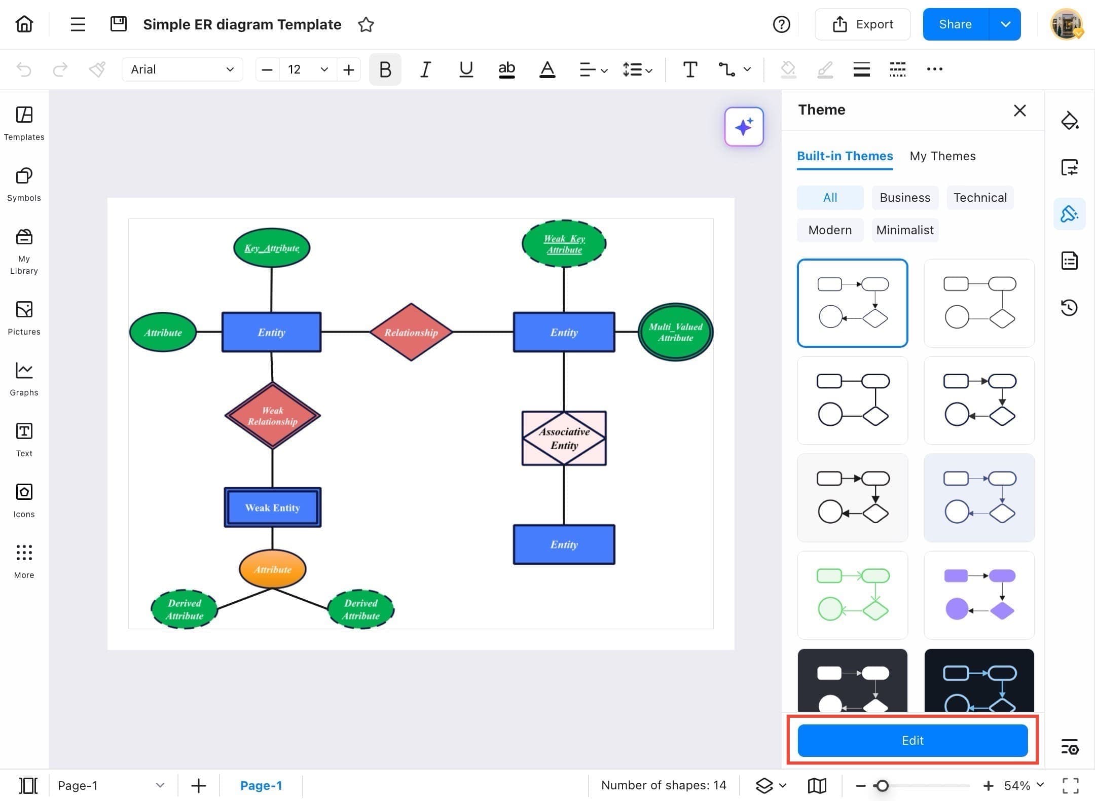 edrawmax theme customization