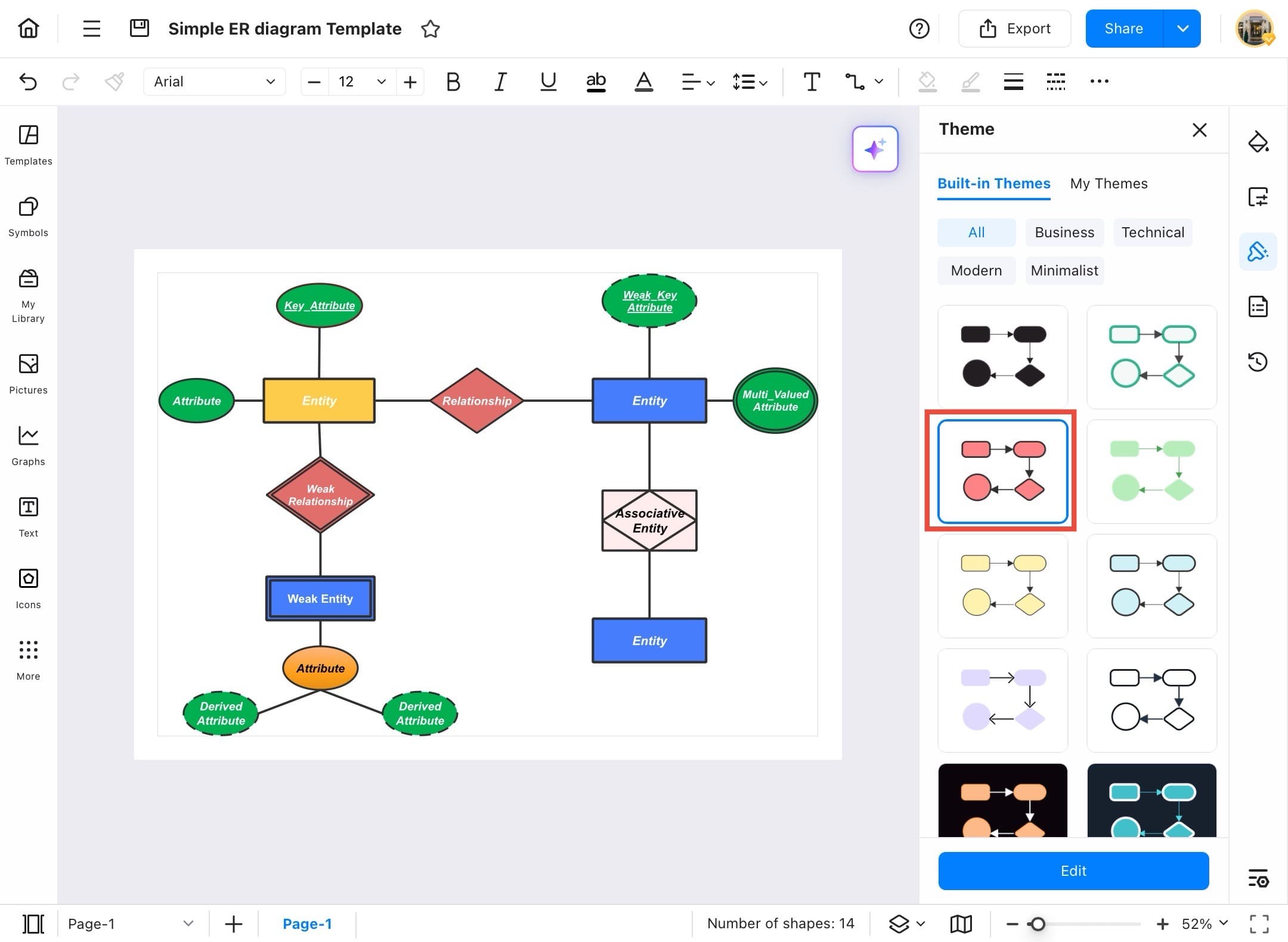 edrawmax theme styles