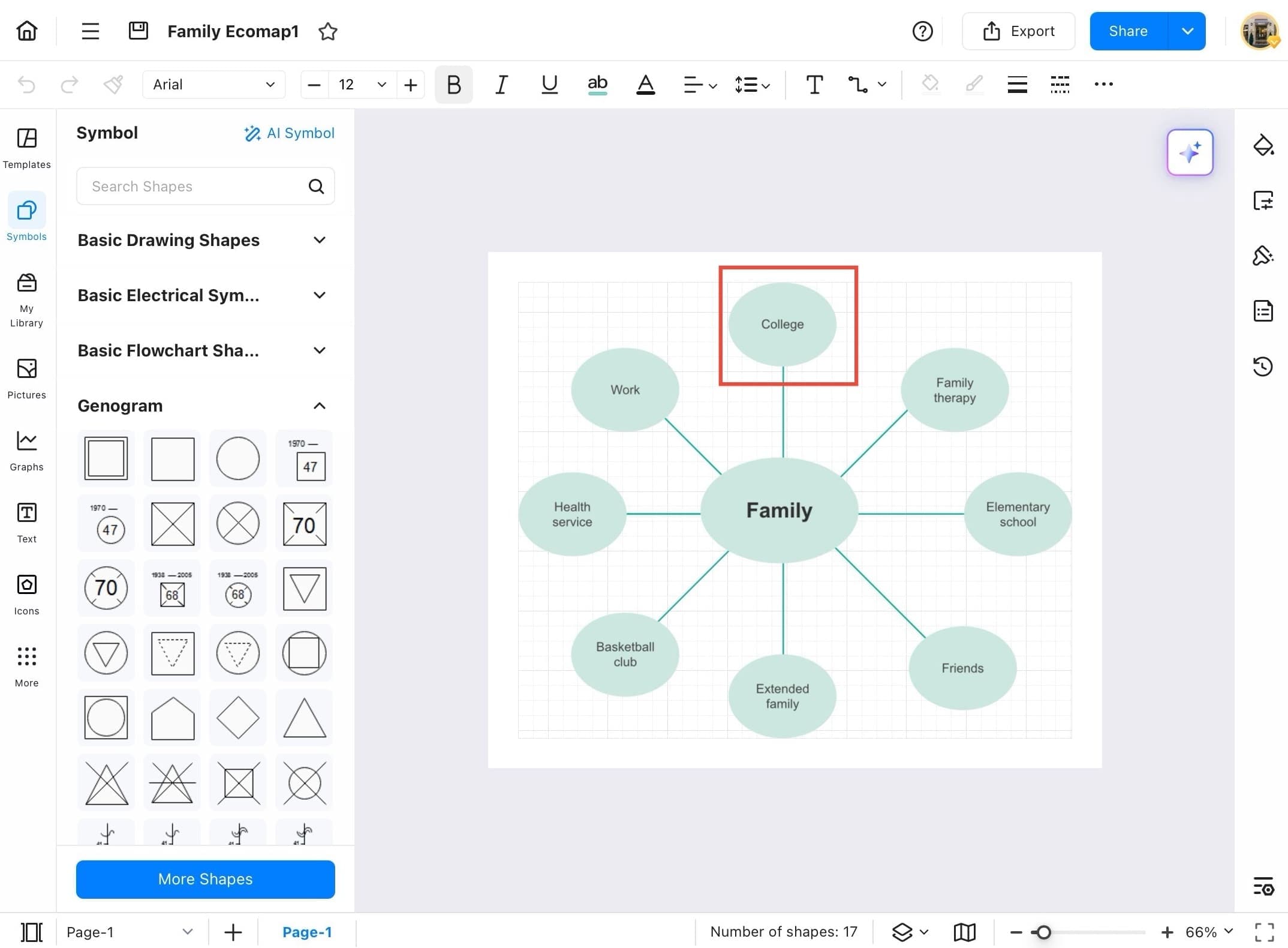 edrawmax shape selection