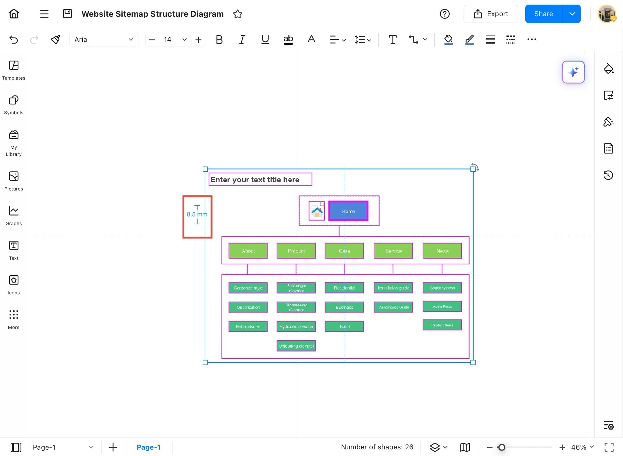 edrawmax visible guide lines