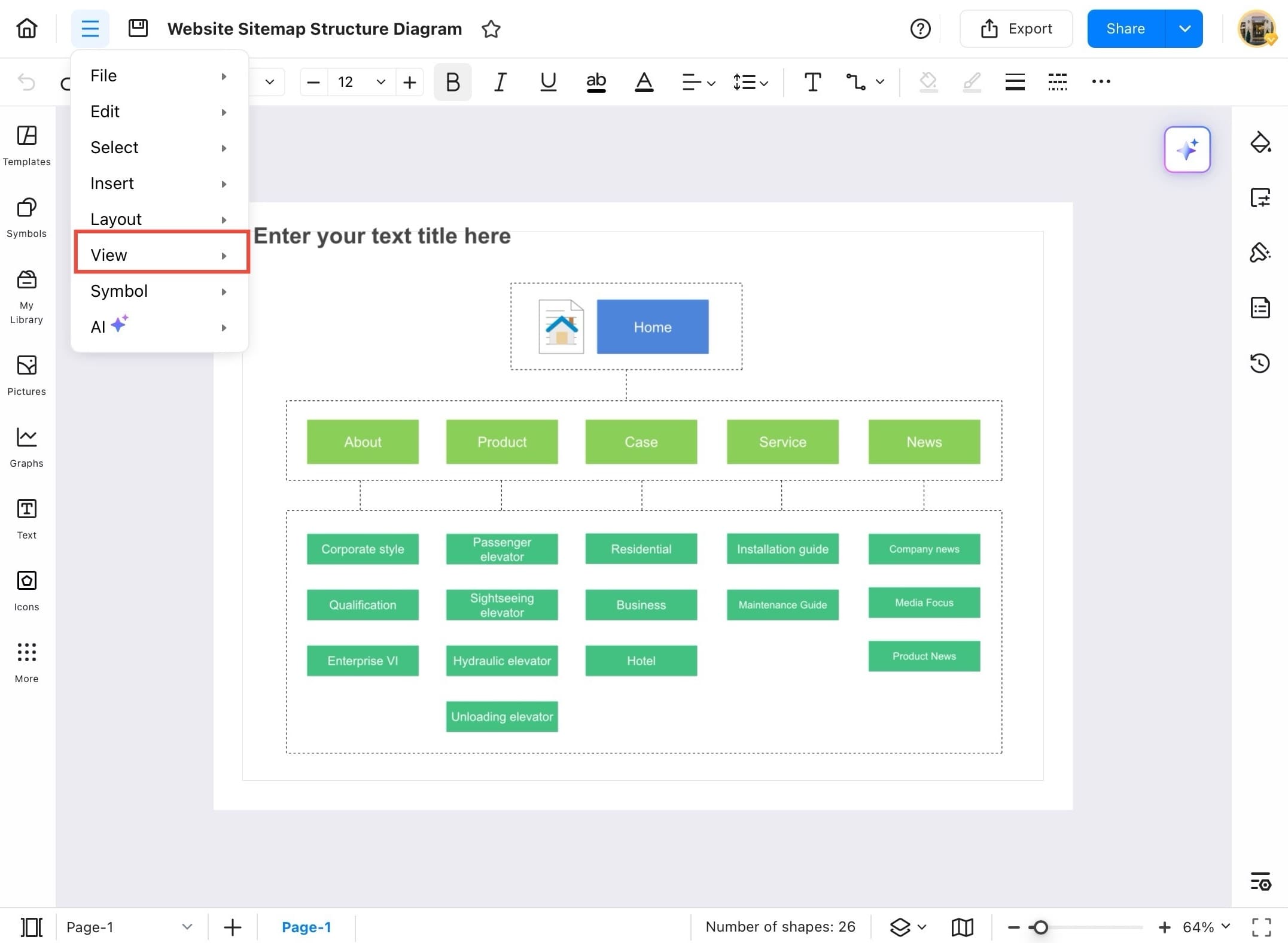 edrawmax view option