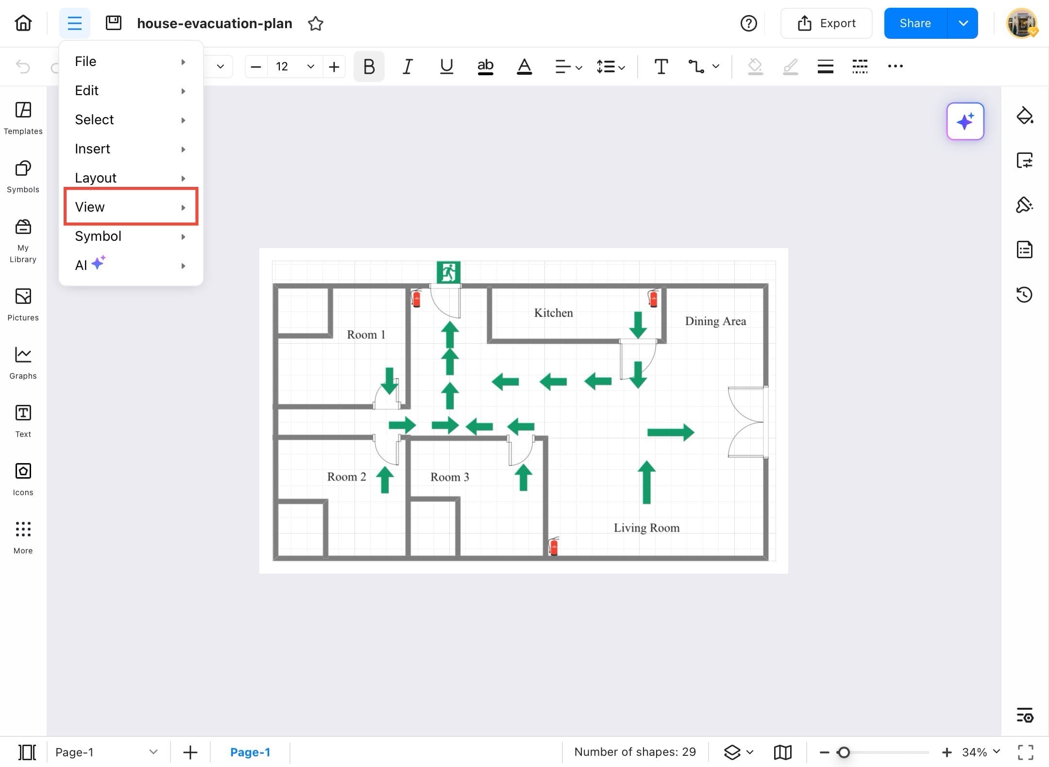 edrawmax view option