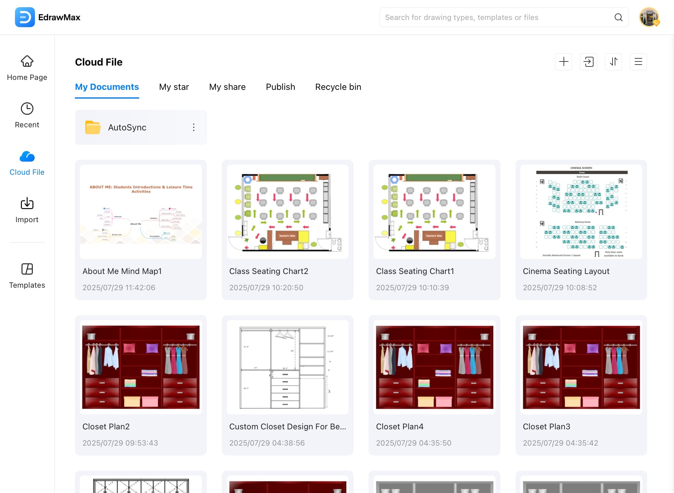 edrawmax cloud access and sync