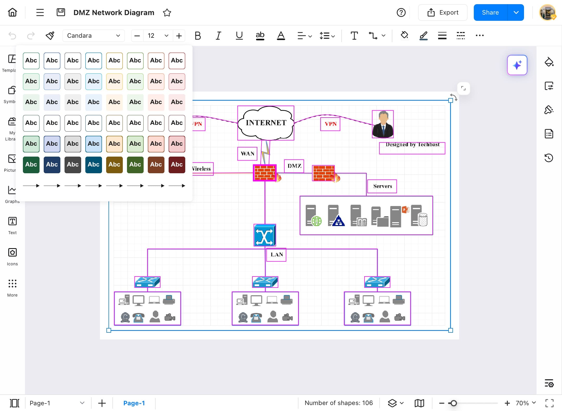 edrawmax one-click beautify feature