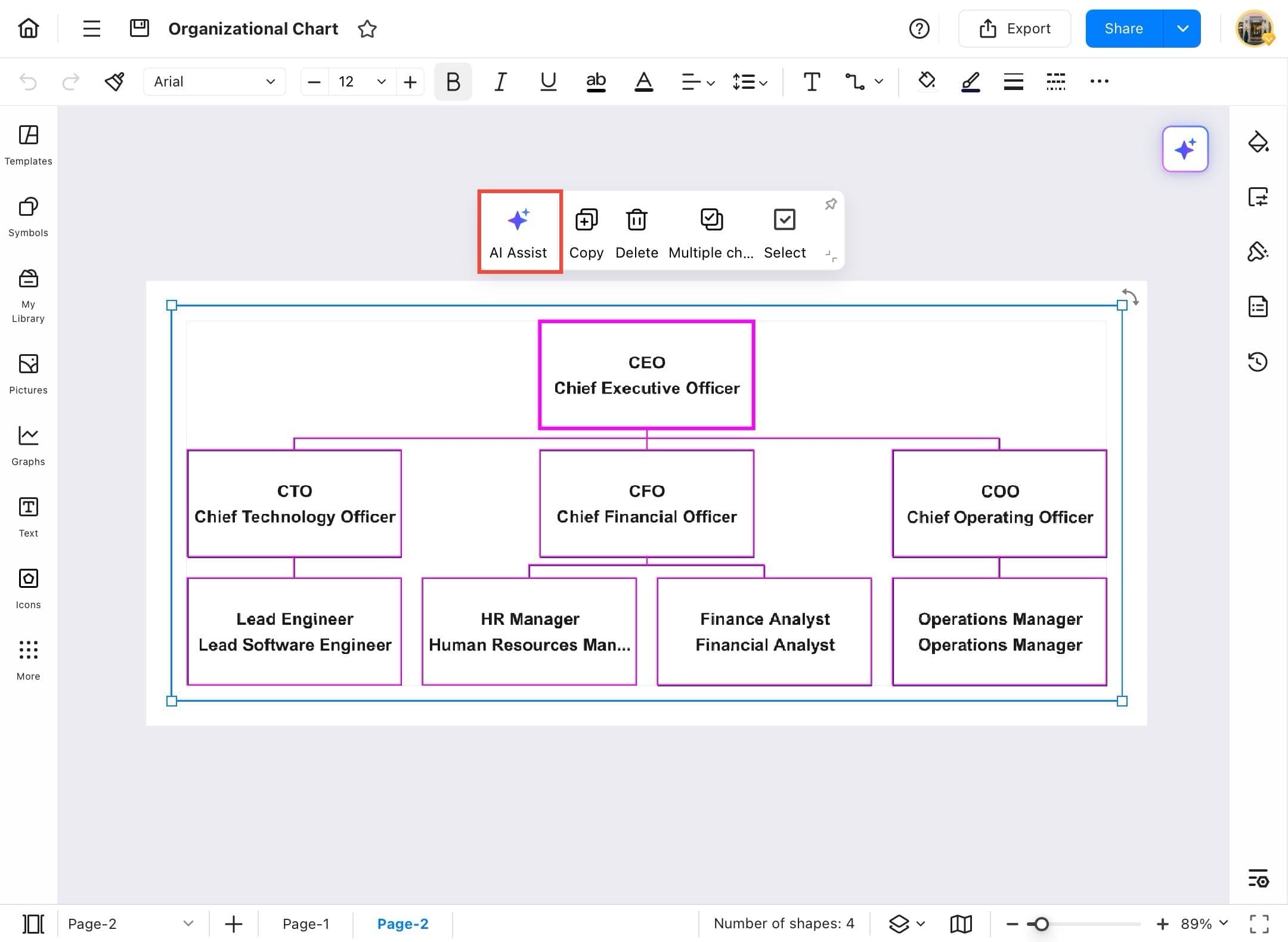 edrawmax ai aasist option
