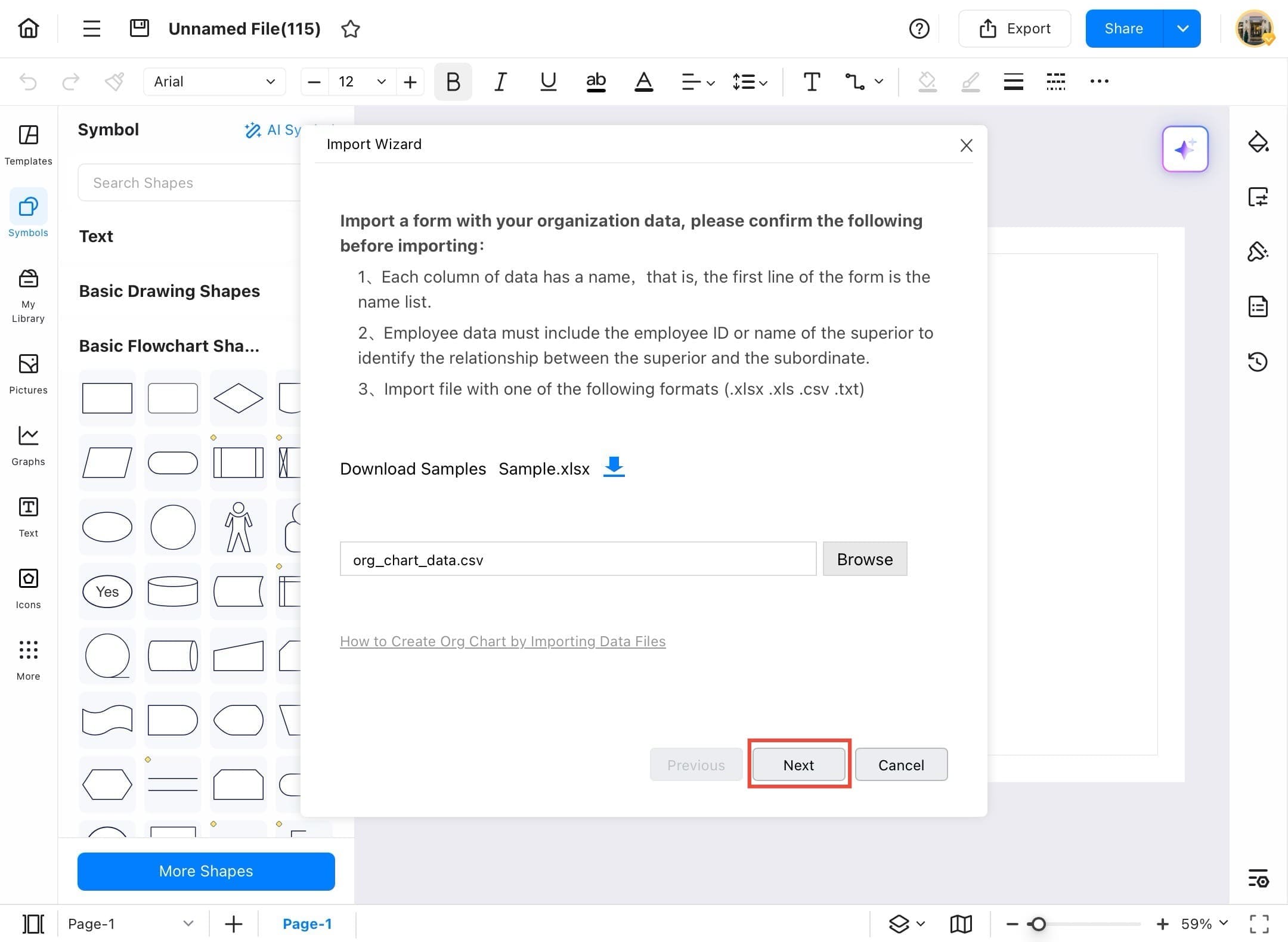 edrawmax uploading file