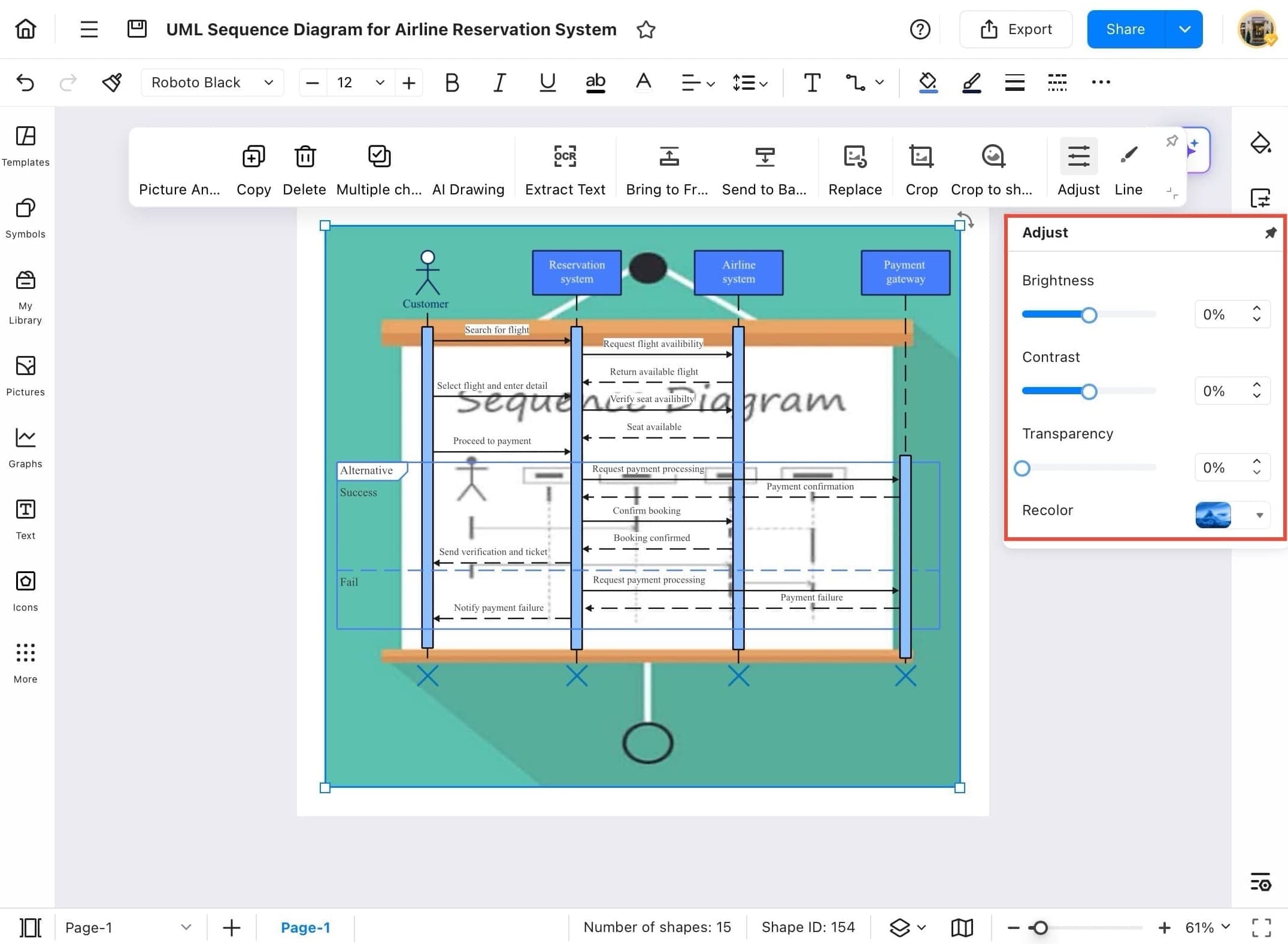 edrawmax adjust panel