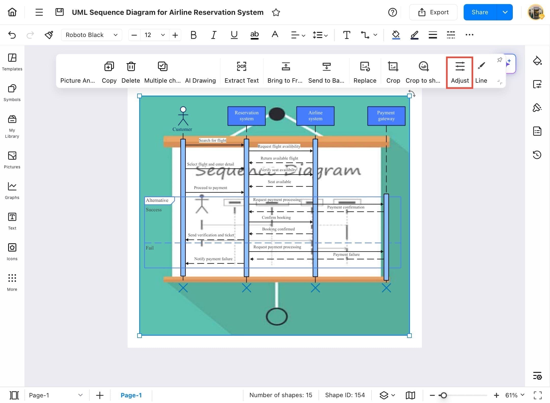 edrawmax image modification option