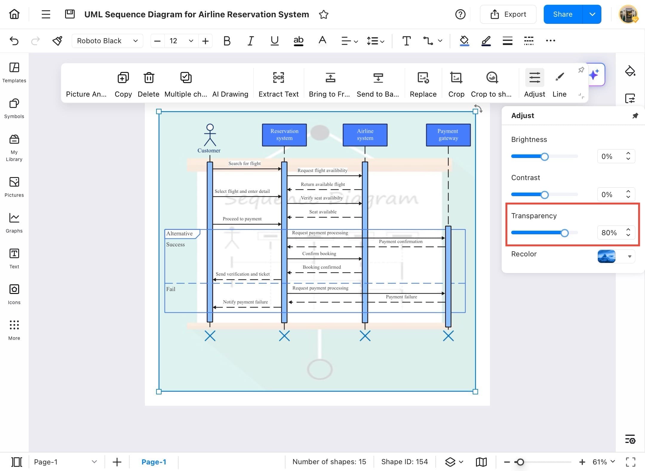 edrawmax image visibility option