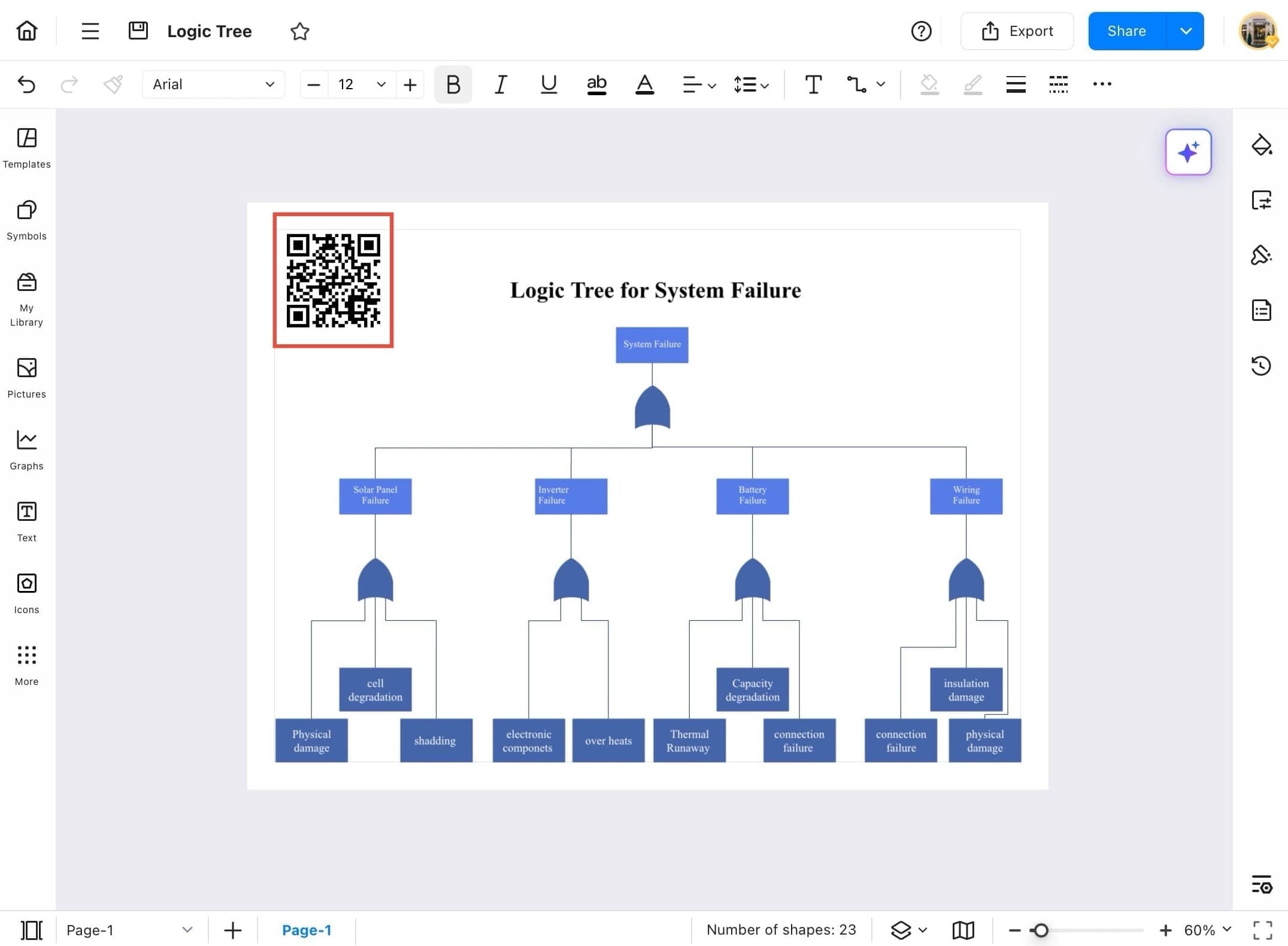 edrawmax diagram with qr code