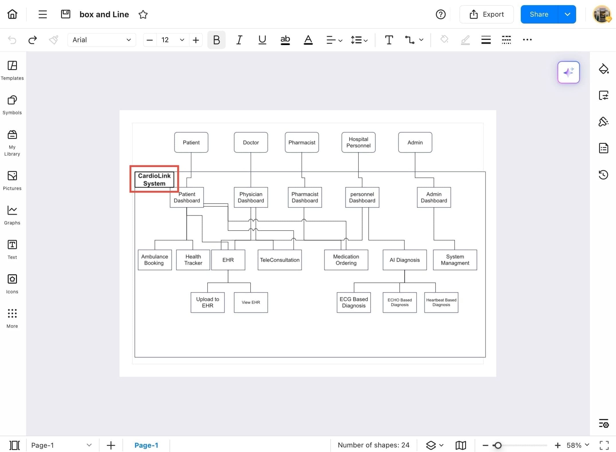 selecting object to insert hyperlink
