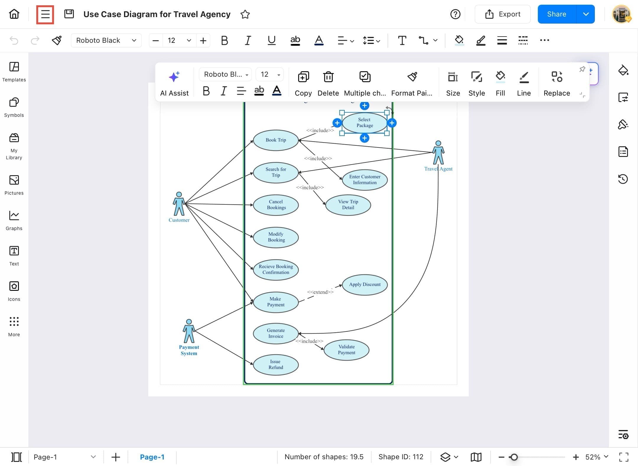 edrawmax comment option
