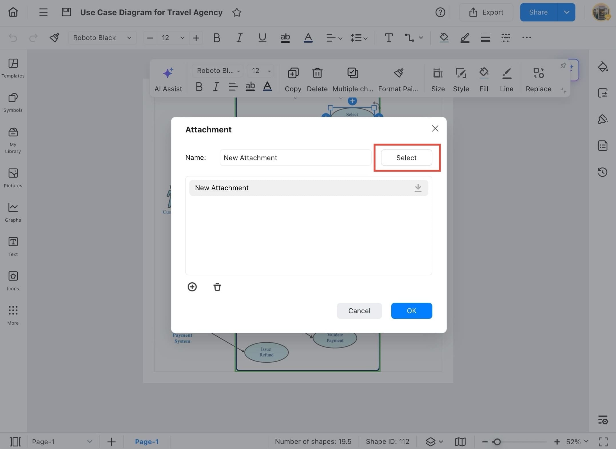 edrawmax attachment options
