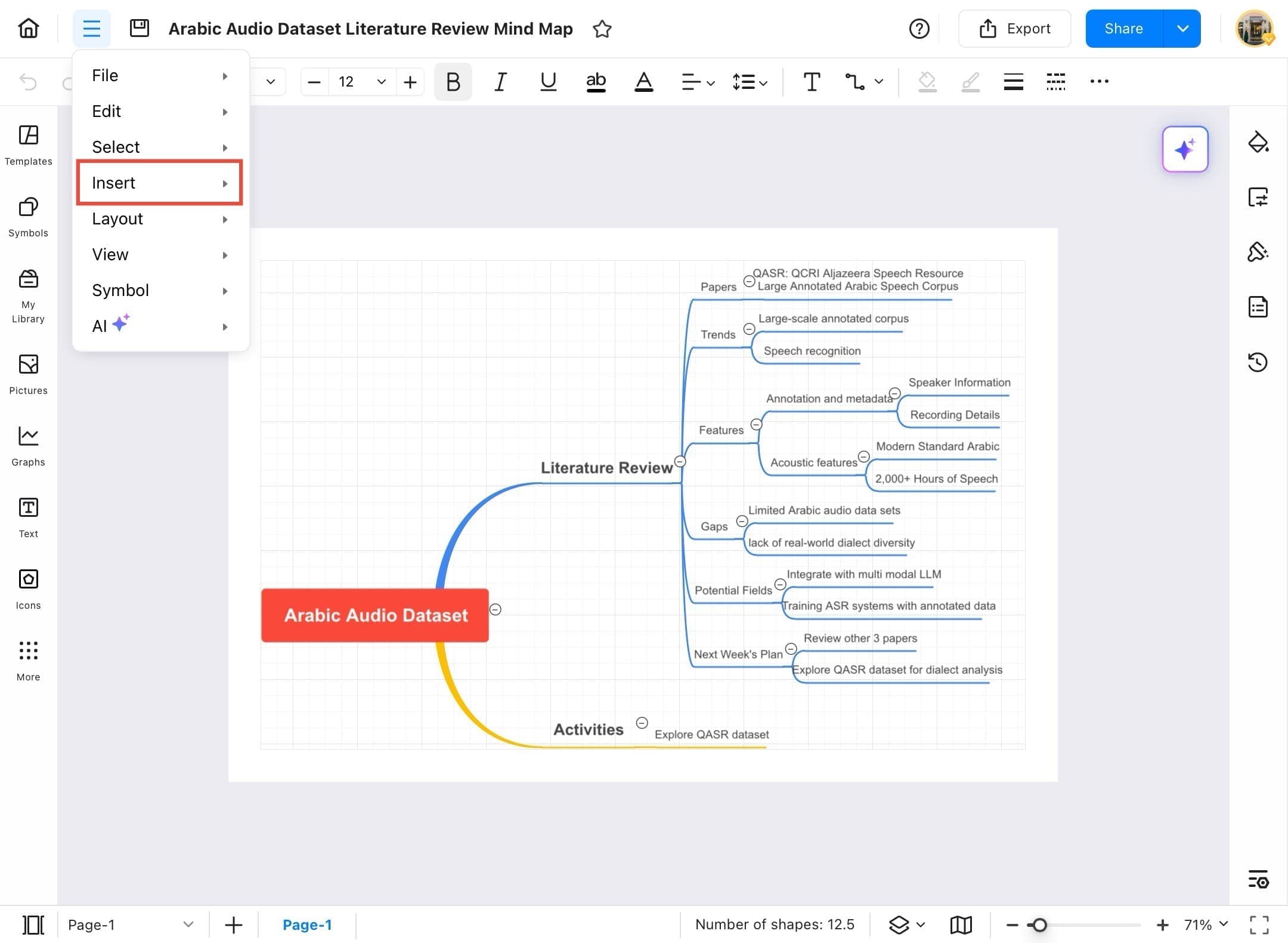 edrawmax dropdown menu