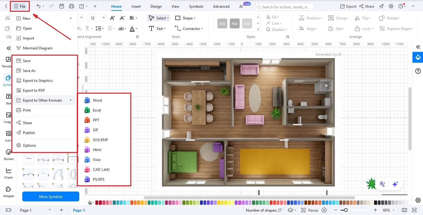 exporting as CAD or image file