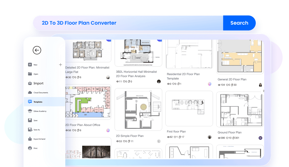 free 2D floor plan templates