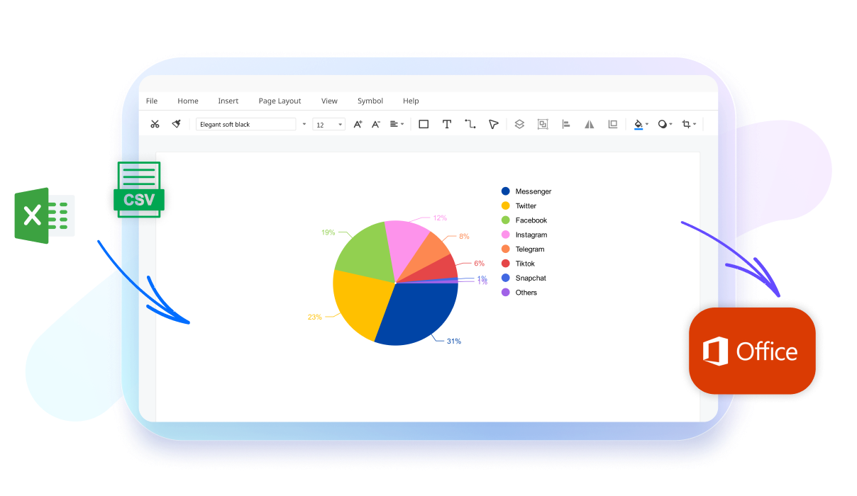 EdrawMax importar datos