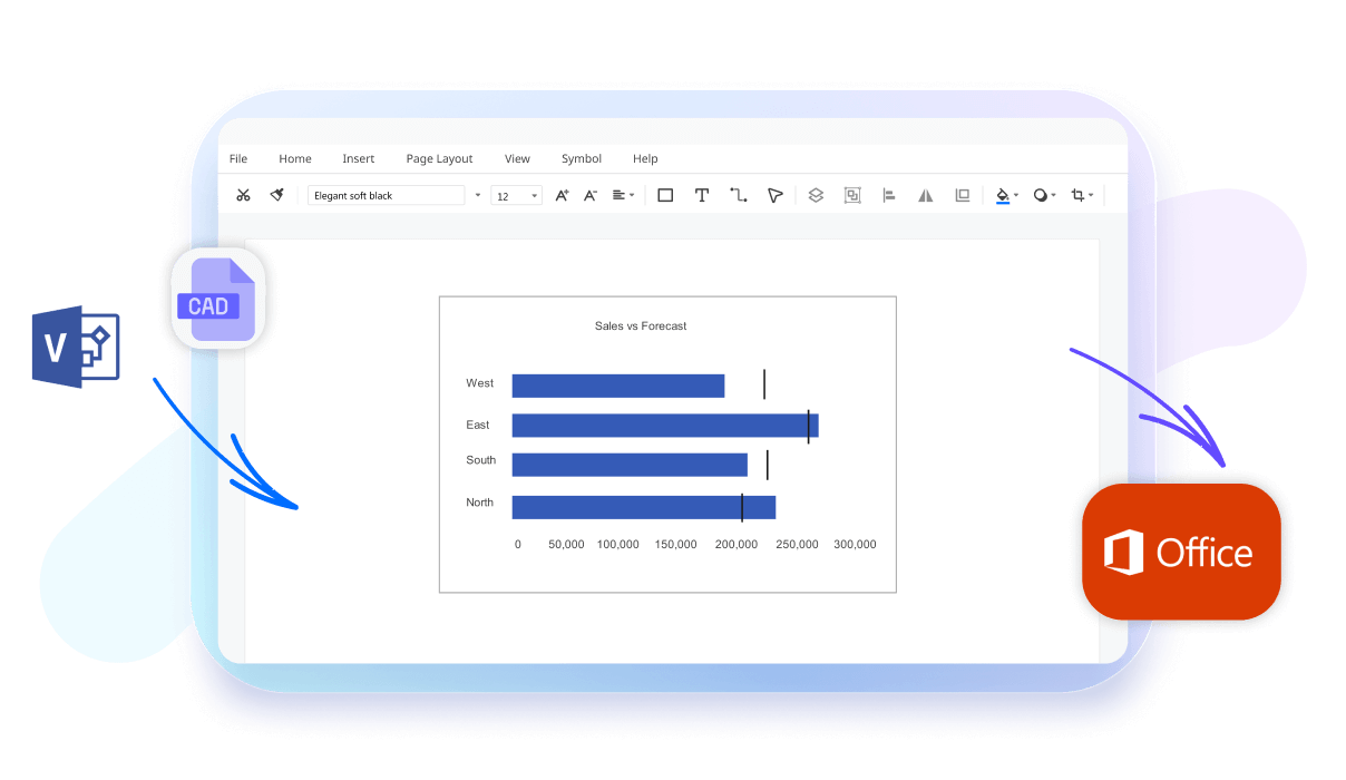 Integración de CAD y Visio en edrawmax