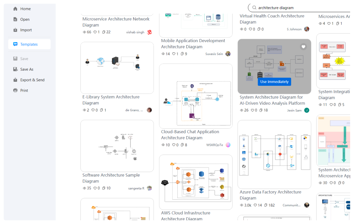 passaggio 3 della creazione di una planimetria: esportare il diagramma