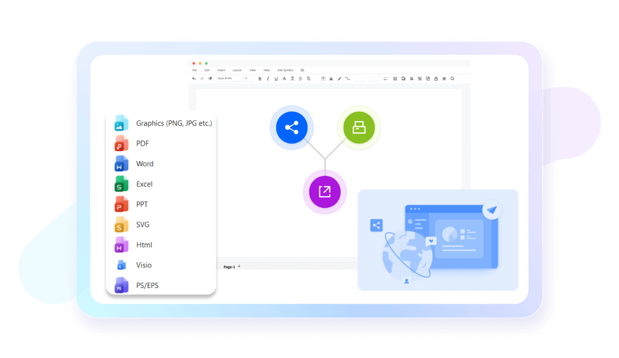 formatos de exportación compatibles con EdrawMax