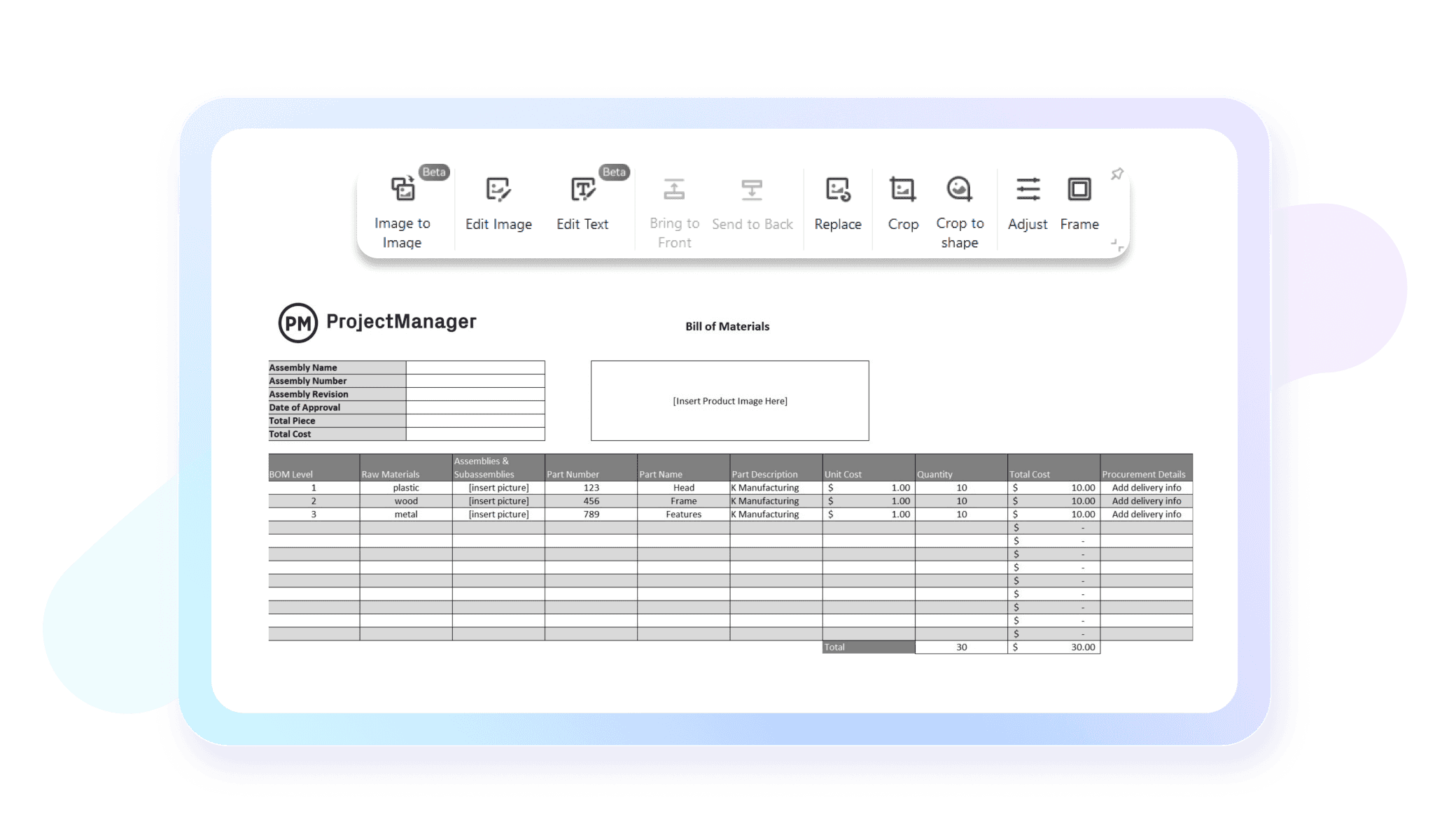bom management of prices and device ids