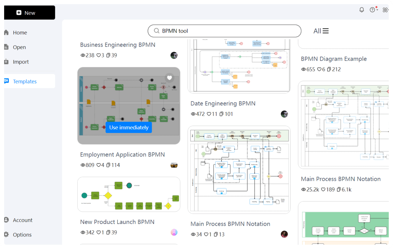 plantillas BPMN gratuitas