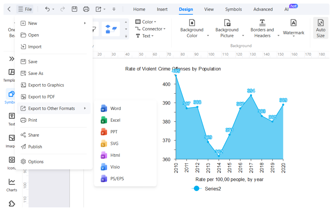 saving, exporting, and sharing