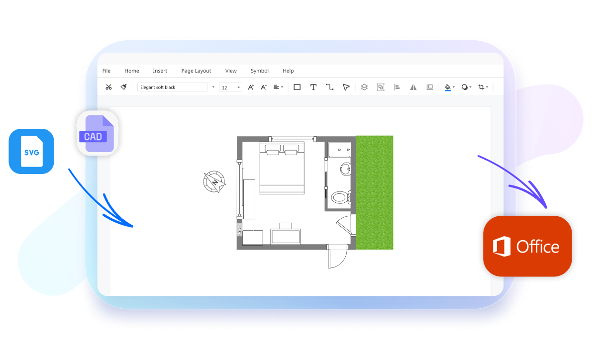 integración de EdrawMax con CAD y Visio