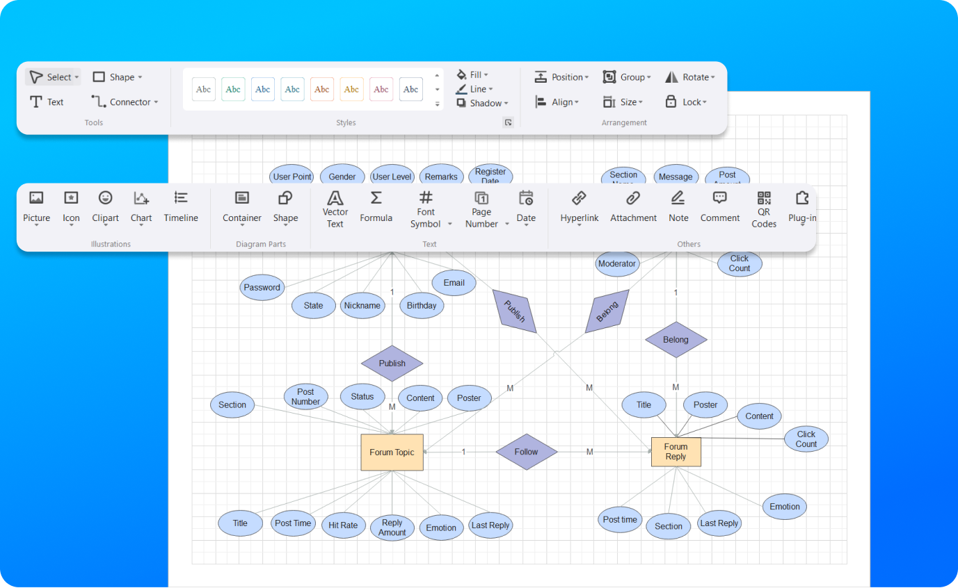 Free Online ER Diagram Tool | Wondershare EdrawMax