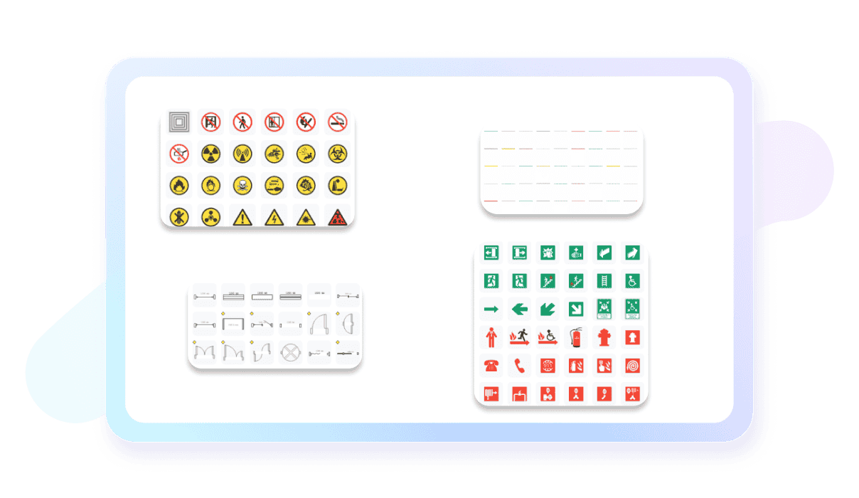 fire escape symbols in edrawmax