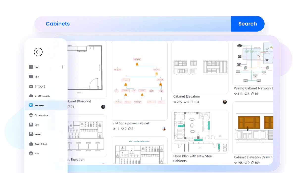 free cabinet design templates