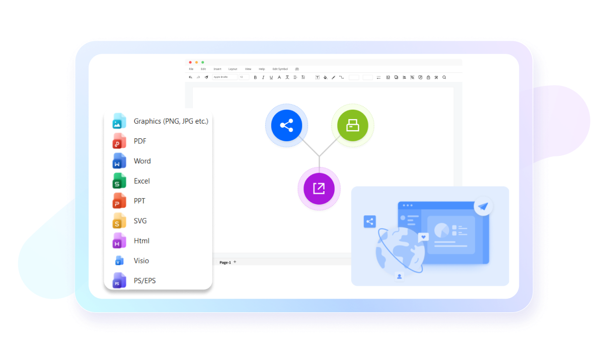 formatos compatibles con EdrawMax