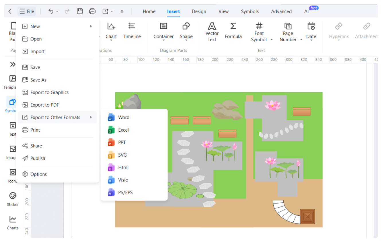 saving, exporting, and sharing