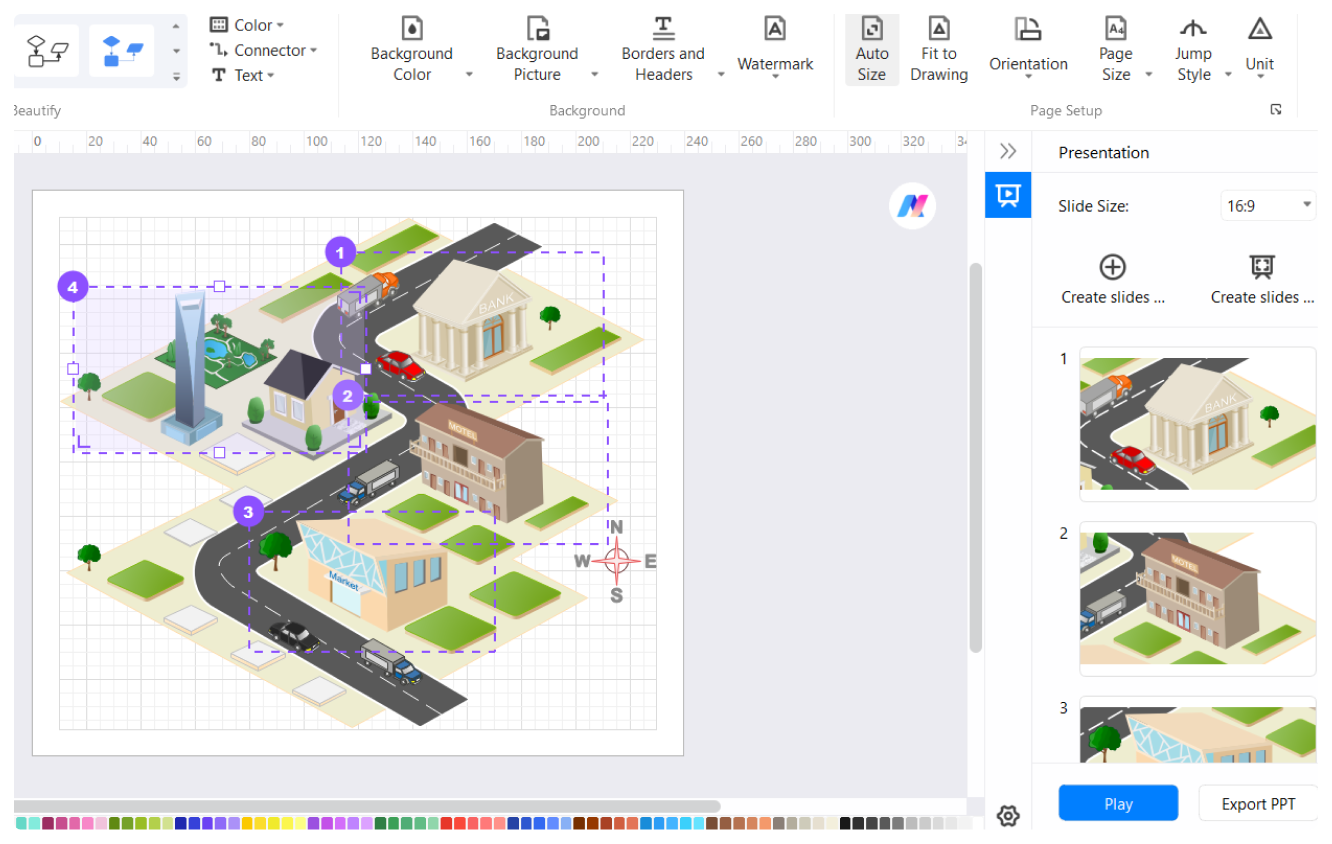 present and download maps