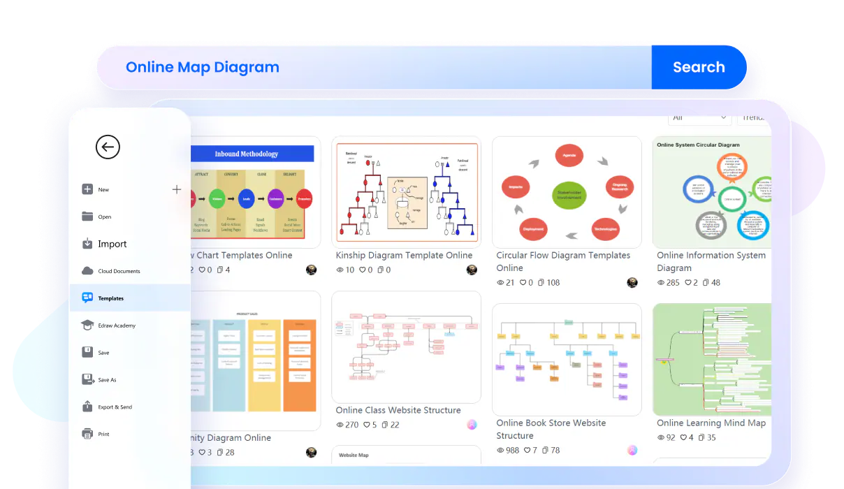 illustration to highlight the vast template edrawmax template community