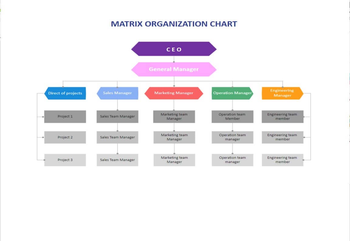 diagrama de matriz organizacional