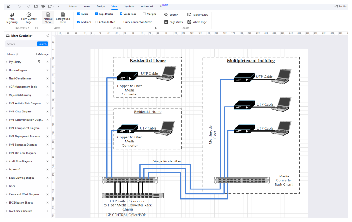 paso 2 para crear un plano de planta: personaliza el diagrama