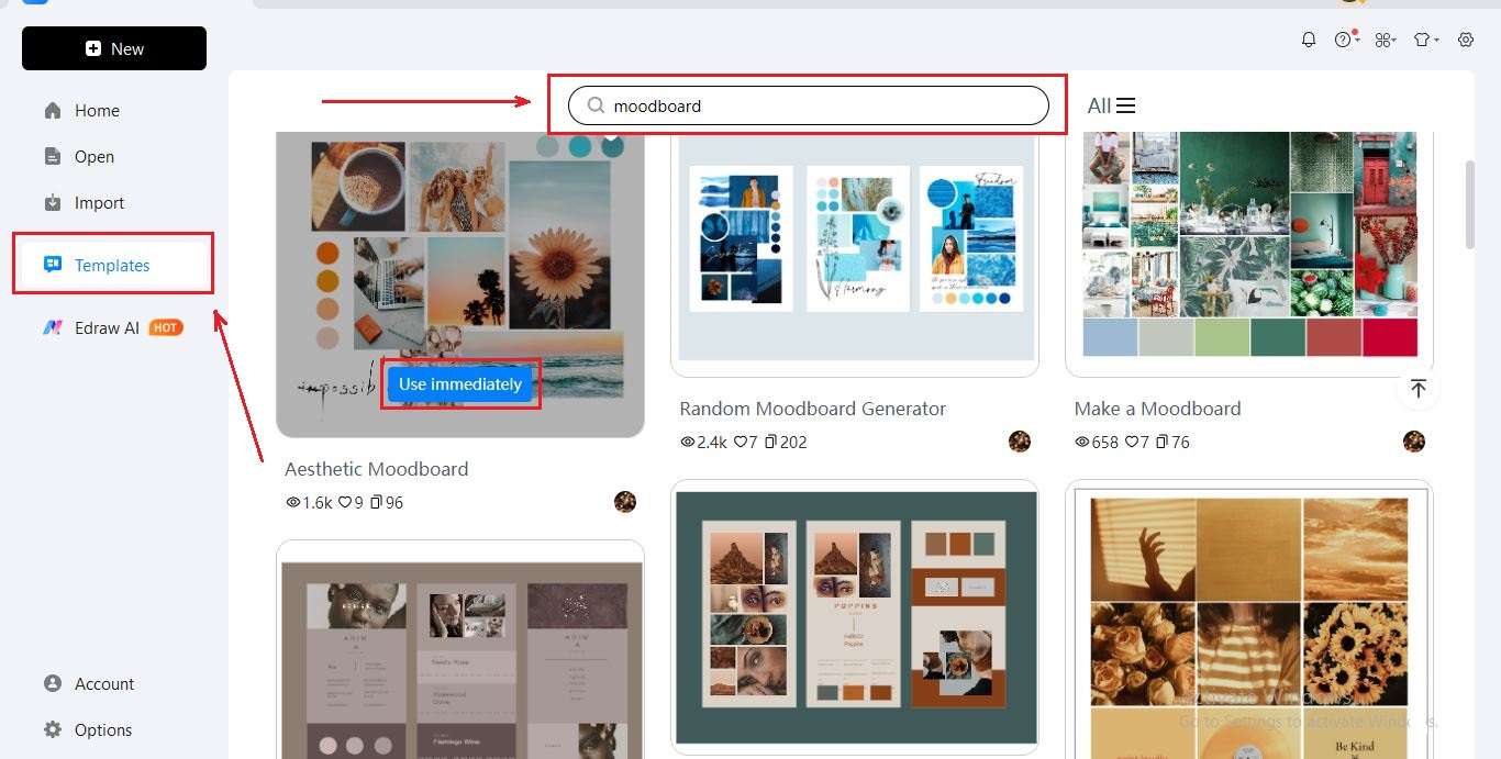 registration and template selection