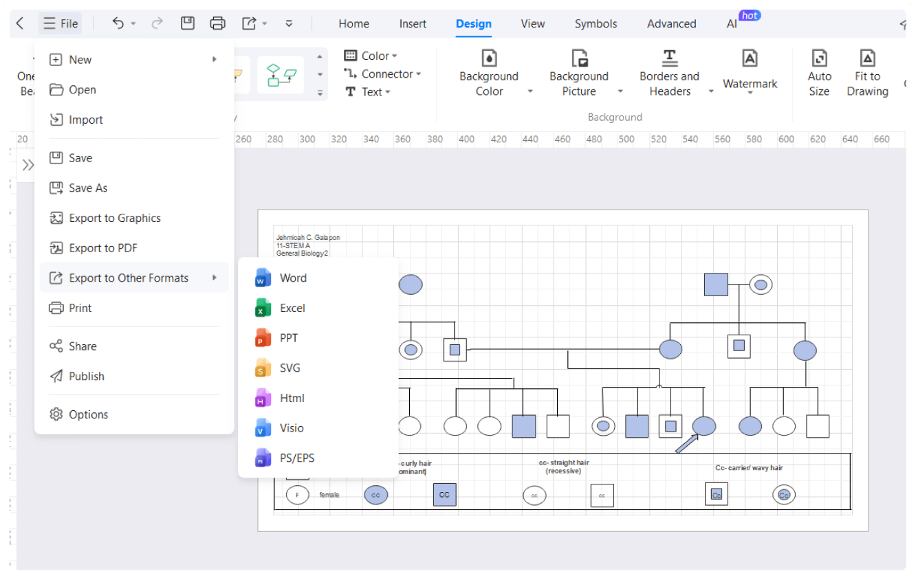 download and share pedigree charts