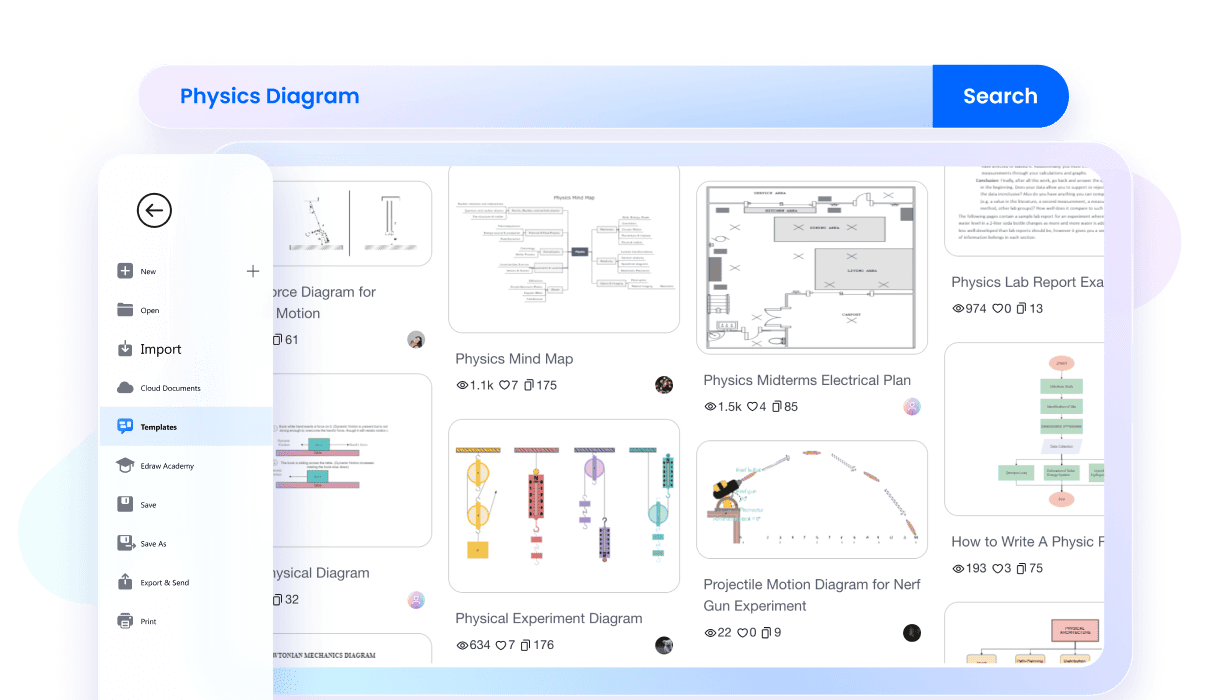 edrawmax physics diagram templates