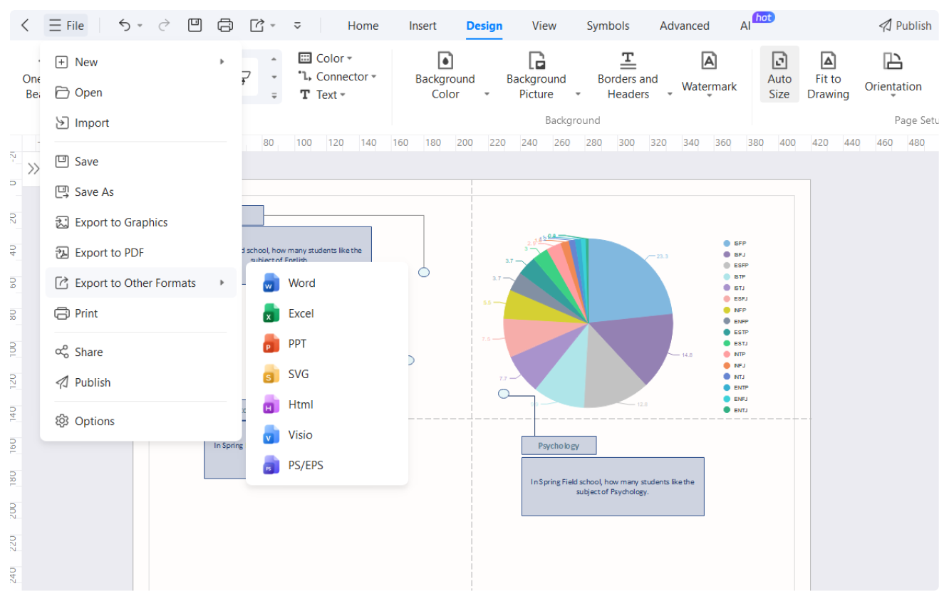 saving exporting and sharing file