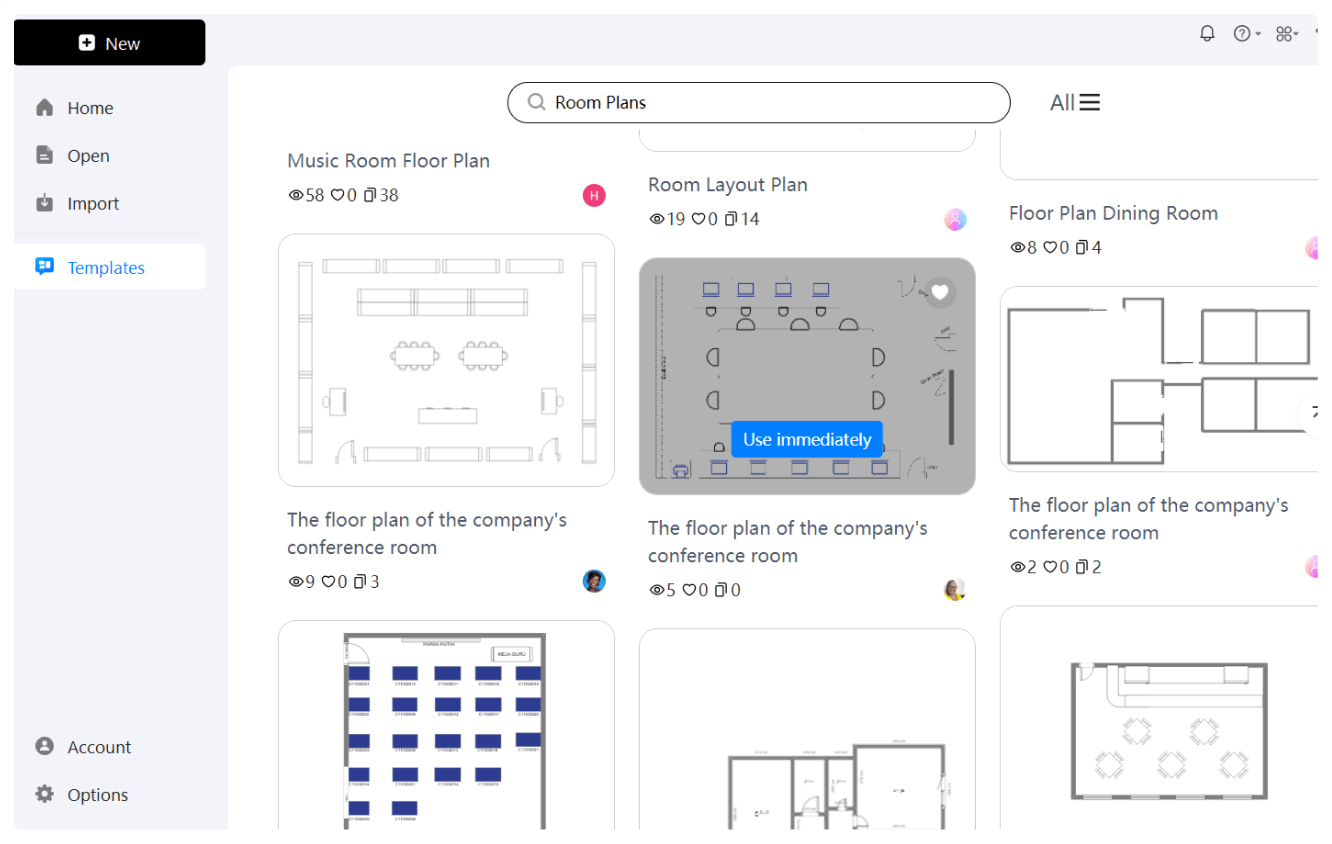 plantillas gratuitas de planos de habitaciones