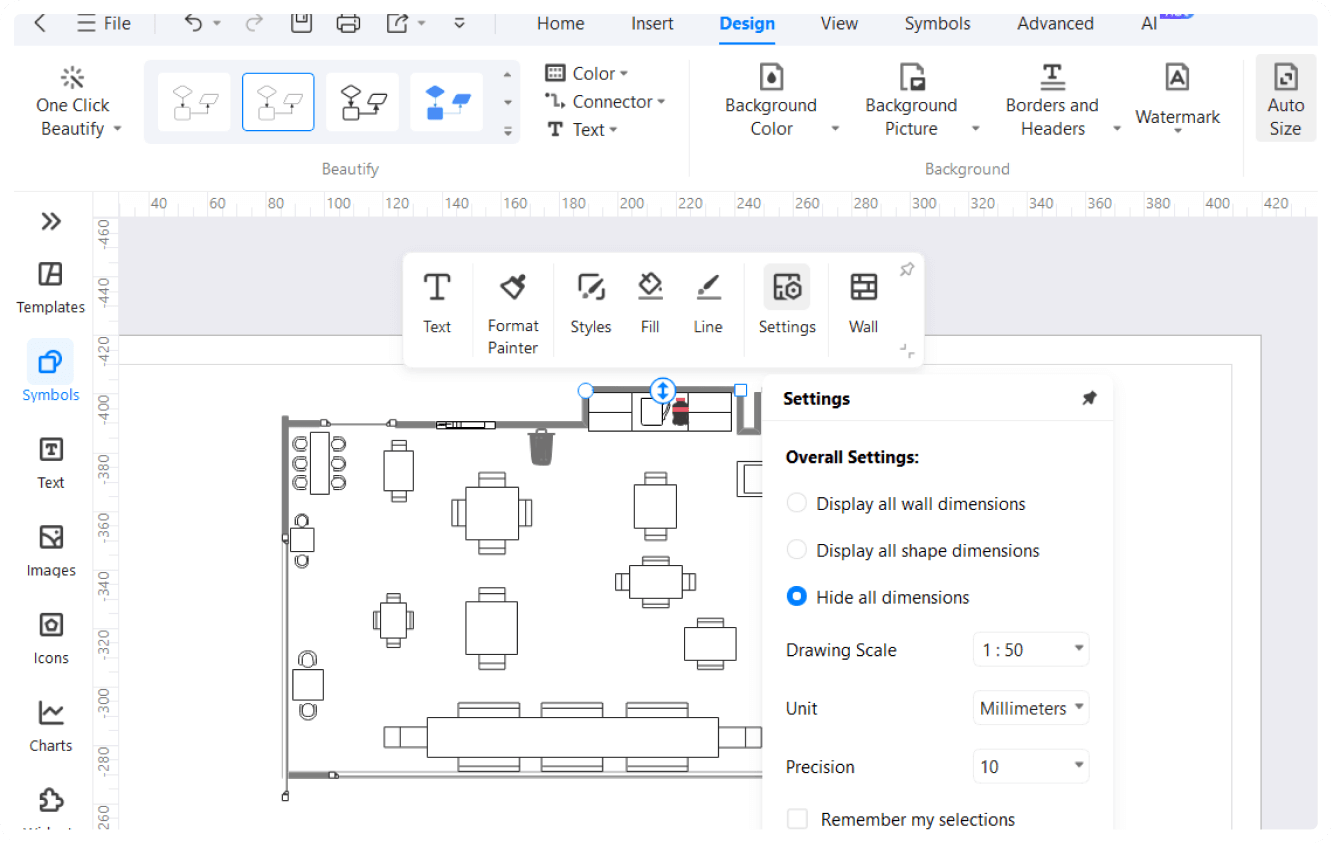 elige objetos de decoración para los planos de habitaciones